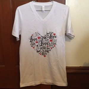 White graphic tee